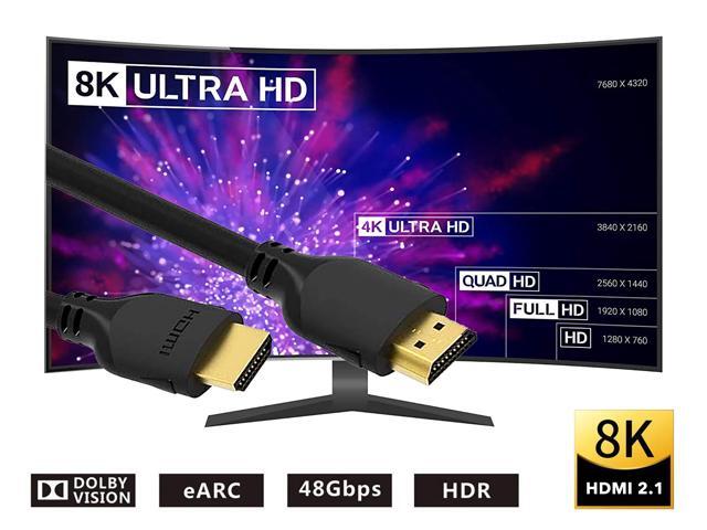 Nippon Labs 30AWG 8K HDMI Cable 6ft. HDMI 2.1 Cable Real 8K, High Speed 48Gbps 8K(7680 x 4320)@60Hz, 4K@120Hz Dolby Vision, HDCP 2.2, 4:4:4 HDR,...