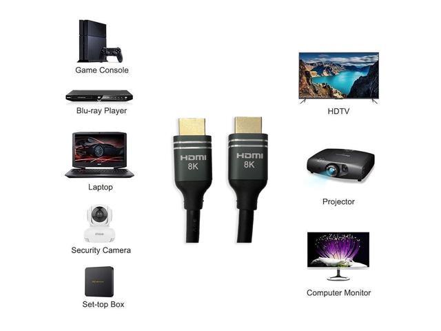 Nippon Labs 8K HDMI Cable 3ft. HDMI 2.1 Cable Real 8K, High Speed 48Gbps 8K(7680x4320)@60Hz, 4K@120Hz Dolby Vision, HDCP 2.2, 4:4:4 HDR, eARC...