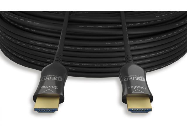 Nippon Labs 75ft. Hybrid Active Optical Fiber HDMI Plenum Rated Cable, 4K@ 60Hz, High Speed HDMI2.0 AOC (Active optical cable) Cable,...
