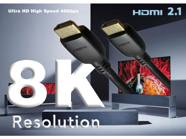 Nippon Labs 8K HDMI2.1 Cable (Anti-Static Bags), 10ft. Supports 8K@60Hz & 4K@120Hz, Up to 48Gbps High Speed HDMI 2.1 AM to AM Cable, Ultra...