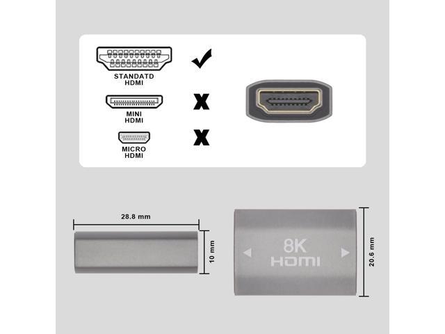Nippon Labs 60HDMI-FFC HDMI-compatible Extender 8K@60Hz HDMI Female/Female Coupler, 60HDMI-FFC