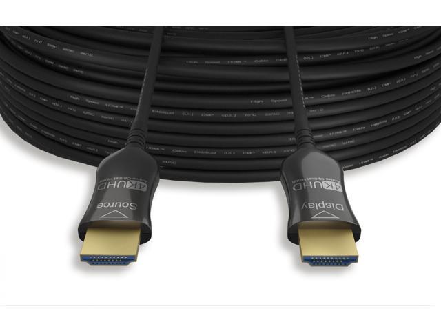 Nippon Labs 50ft. 4K Hybrid Active Optical Fiber CL3 HDMI Cable, 4K@ 60Hz, UHD High Speed HDMI2.0 AOC (Active optical cable)Cable,...