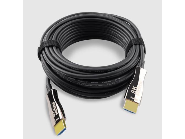 Nippon Labs 100FT Hybrid Active Optical Fiber HDMI Cable; 8K@60Hz 4K@120Hz Dynamic HDR 10, eARC, HDCP2.2, 4:4:4 48Gbps CL3 Rated, 8K High Speed...