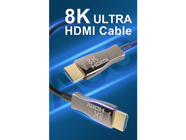 Nippon Labs 100FT Hybrid Active Optical Fiber HDMI Cable; 8K@60Hz 4K@120Hz Dynamic HDR 10, eARC, HDCP2.2, 4:4:4 48Gbps CL3 Rated, 8K High Speed...