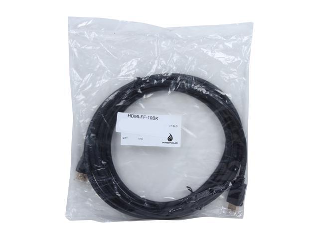 Nippon Labs HDMI-FF-10BK HDMI 2.0 Premium Cable w/Ethernet Male to Male 4K2K @ 60Hz 18Gbps 10ft.Black HDMI Cable - image 3