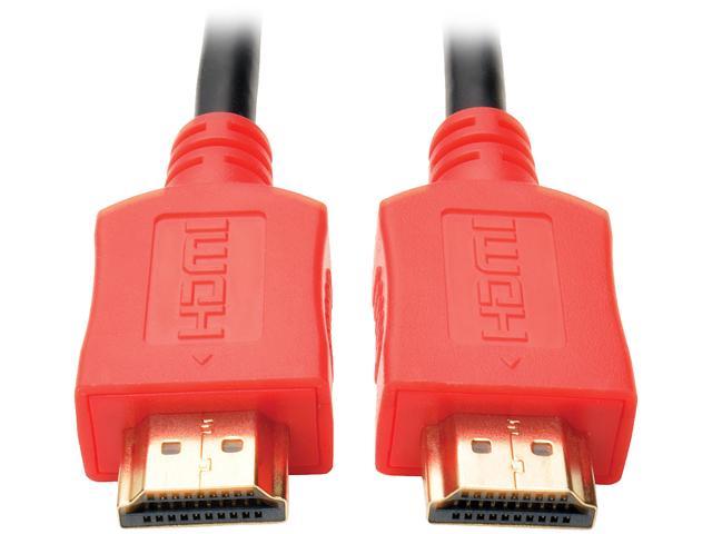 Tripp Lite High-Speed HDMI Cable with Digital Video and Audio, Ultra HD 4K x 2K (M/M), Red, 10 ft. (P568-010-RD)