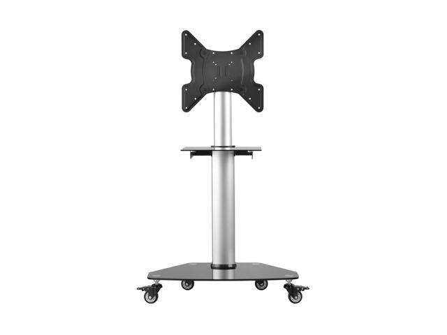 Tripp Lite Premier Rolling TV Cart for 32" to 55" Displays, Black Glass Base and Shelf, Locking Casters DMCS3255SG62