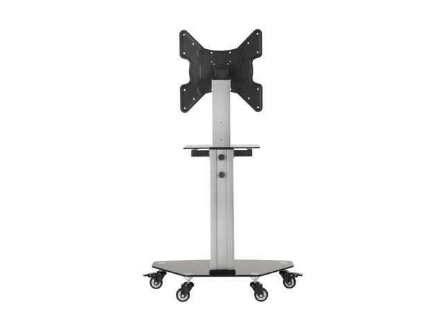Tripp Lite Premier Rolling TV Cart for 32" to 55" Displays, Black Glass Base and Shelf, Locking Casters DMCS3255SG62