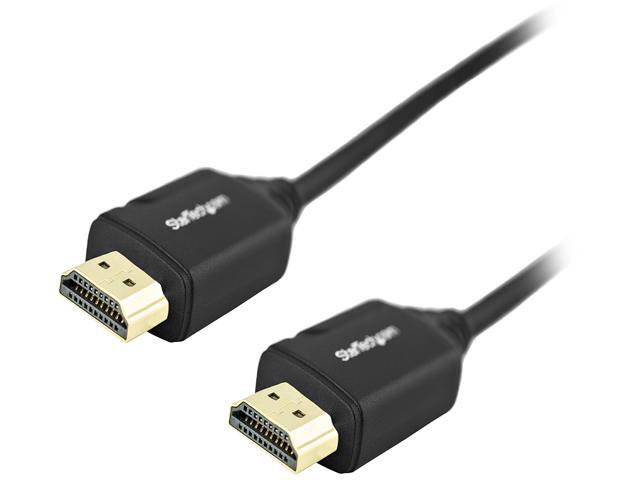 StarTech. com HDMM50CMP 4K HDMI Cable - 1.6 ft / 0.5m - Premium High Speed HDMI Cable w/ Ethernet - 4K 60Hz - HDMI 2.0 Cable - Short HDMI Cable