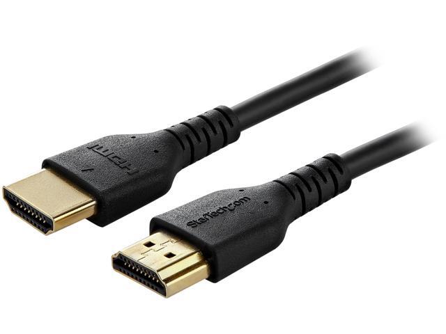StarTech. com RHDMM1MP 1 m (3.3 ft.) HDMI 2.0 Cable - Premium 4K 60Hz High Speed HDMI Cord with Ethernet - For Computer Monitor or TV (RHDMM1MP)