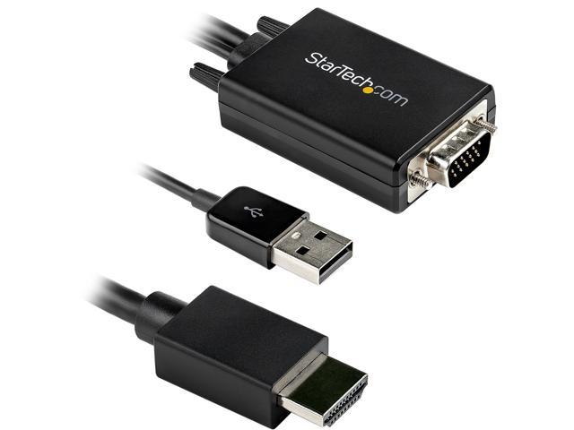 StarTech. com VGA2HDMM2M 2m (6.6 ft.) VGA to HDMI Adapter Cable with USB Audio - 1920 x 1080 Active VGA HDMI Converter - Male to Male (VGA2HDMM2M) photo
