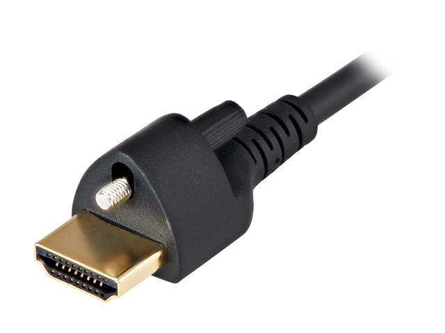 StarTech. com HDMM2MLS 2m(6 ft.) HDMI Cable with Locking Screw - 4K 60Hz HDR - High Speed HDMI 2.0 Monitor Cable with Locking Screw Connector for...