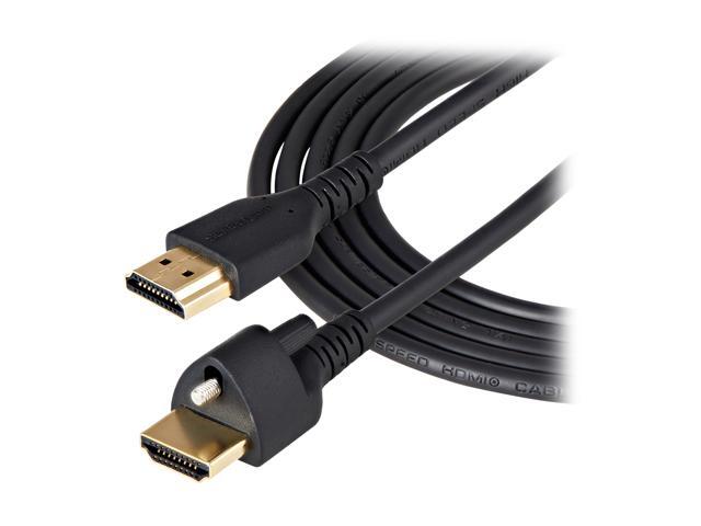 StarTech. com HDMM2MLS 2m(6 ft.) HDMI Cable with Locking Screw - 4K 60Hz HDR - High Speed HDMI 2.0 Monitor Cable with Locking Screw Connector for...