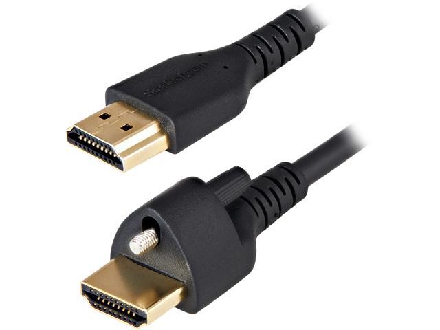 StarTech.com HDMM2MLS 2m(6 ft.) HDMI Cable with Locking Screw - 4K 60Hz HDR - High Speed HDMI 2.0 Monitor Cable with Locking Screw Connector for.