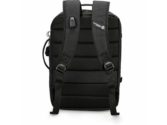 Swissdigital Design - BERG L TSA-Friendly Backpack With USB Charging Port RFID Protection and Fits Up to 16″ Laptop - Dark Green - image 3