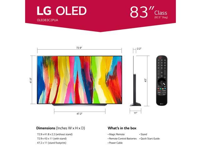 LG 83' Class C2 Series OLED 4K evo Smart TV (OLED83C2PUA, 2022)