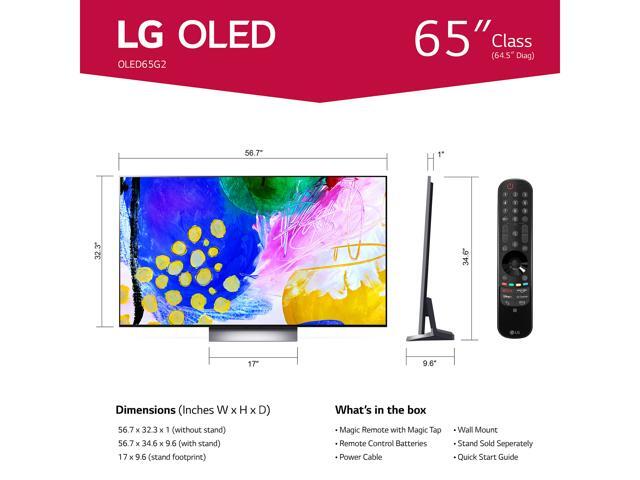 LG 65' Class G2 Series OLED 4K evo Smart TV (OLED65G2PUA, 2022)