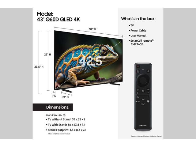Samsung - 43” Class Q60D Series QLED 4K Smart Tizen TV (2024) - image 11