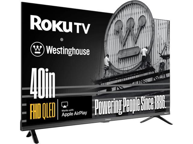 Westinghouse 40' Class Smart Roku TV, HD QLED, Dolby Digital+, Wi-Fi, Bluetooth, AirPlay, Alexa & Google Assistant