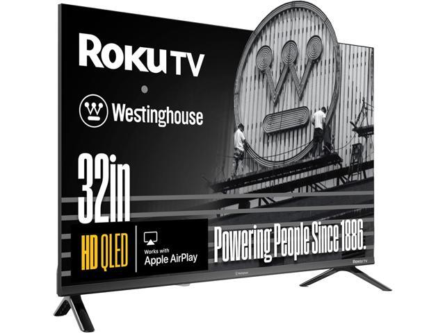 Westinghouse 32' Class Smart Roku TV, HD QLED, Dolby Digital+, Wi-Fi, Bluetooth, AirPlay, Alexa & Google Assistant
