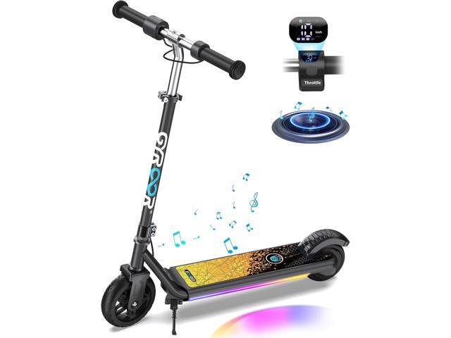 Gyroor H30 Max Electric Scooter for Kids - LED Dispaly - 150W Powerful Motor - Dual Brake System - Adjustable Height and Speed - Black