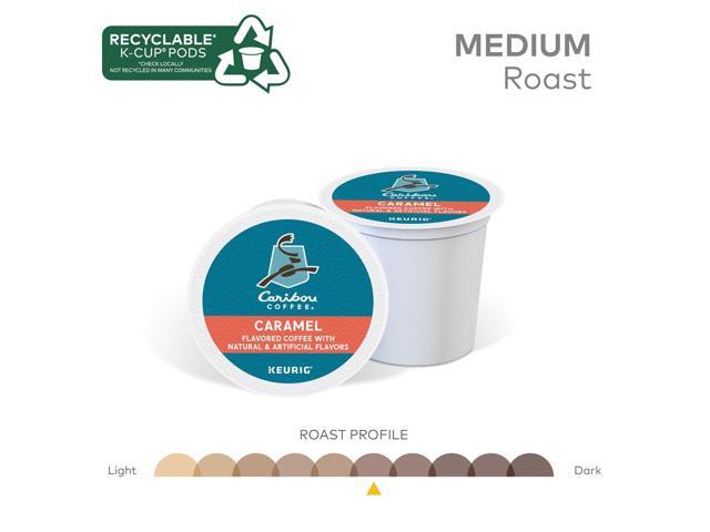 Caribou Coffee Caramel Hideaway, Single-Serve Keurig K-Cup Pods, Medium Roast Coffee, 24 Count/Box