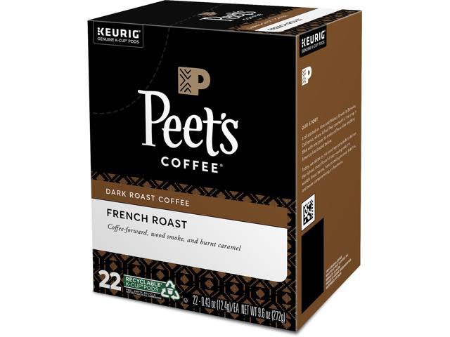 Green Mountain Peet's Coffee K-Cup French Roast Coffee, Keurig Single-Serve K-Cup Pods, Dark Roast Coffee, 22 Count/Box