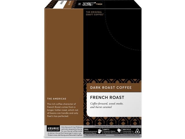 Green Mountain Peet's Coffee K-Cup French Roast Coffee, Keurig Single-Serve K-Cup Pods, Dark Roast Coffee, 22 Count/Box