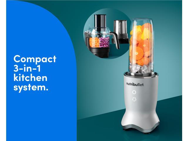 Nutribullet Ultra Plus Kitchen System, 32 oz. and 24 oz. Blending Cups, 2-Cup Food Processor, Single Speed, Pearl White Blender
