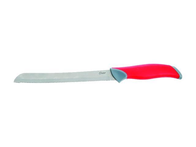 Oster 81006.14 Lindbergh 14 Piece Stainless Steel Cutlery Black Block Set, Red Handles