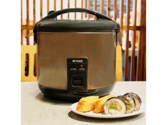 Tiger JNP-S10U Silver Stainless Steel Electronic Rice Cooker and Warmer 5.5 Cups