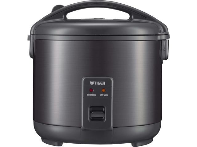 Tiger JNP-S18U-KY 10 Cup Capacity Rice Cooker with Non-Stick Inner Pot, Retractable Power Cord, and Keep Warm up to 12 hours, Black