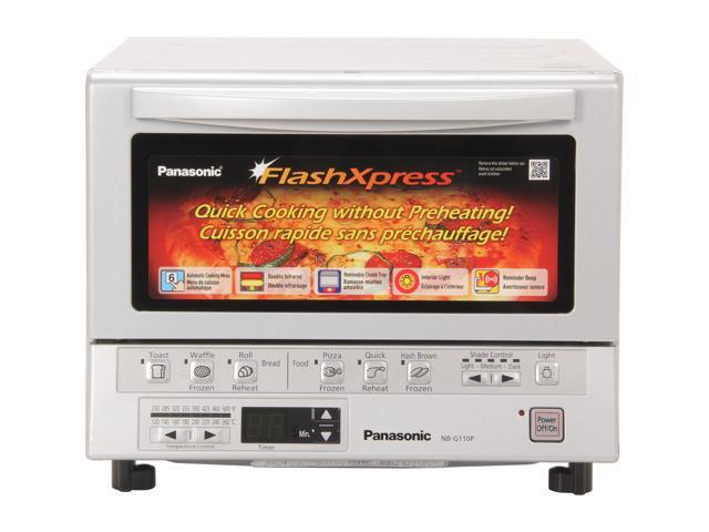 Panasonic NB-G110P FlashXpress Toaster Oven with Double Infrared Heating, Silver