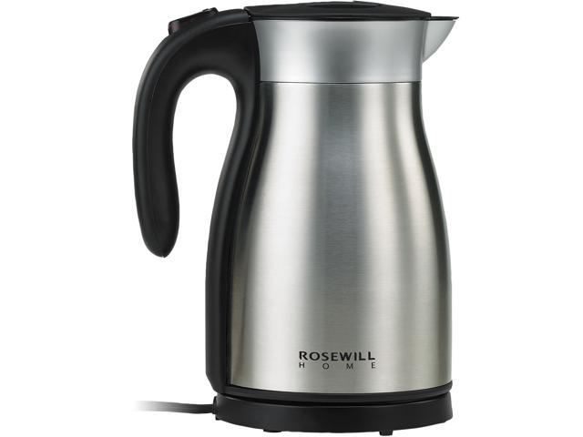 Rosewill Electric Kettle, Double Wall Vacuum Insulated, Keep Cool or Hot Up to 6 Hours, 1.7 L Stainless Steel Thermal Pot, Fast Rapid Boiling | RHKT-17001