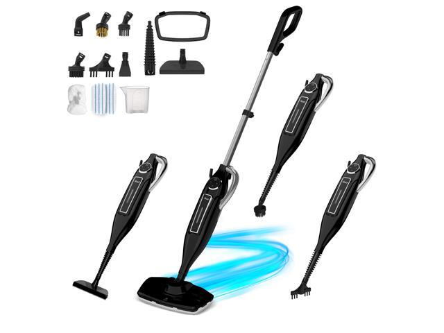 Rosewill 11-in-1 Steam Mop, 260°F Handheld Steam Cleaner, 1200W Detachable Steam Mops for Floor Cleaning,  Removable Tank, Multi-Purpose Steamer for Hardwood, Tile, Grout, Furniture - Black