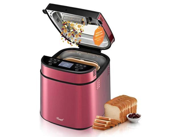 Rosewill 25-in-1 Automatic Bread Maker with Built-in Digital Scale, 3 Loaf Size up to 2.5LB, Beginner-Friendly with 700W High Power Dual Heater...