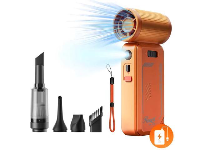 Rosewill Portable Multi-Functional Fan with Power Bank & Flashlight - All-in-one Design with Rechargeable Cordless Air Duster & Vacuum Cleaner &...