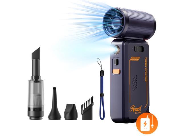 Rosewill Portable Multi-Functional Fan with Power Bank & Flashlight - All-in-one Design with Rechargeable Cordless Air Duster & Vacuum Cleaner &...