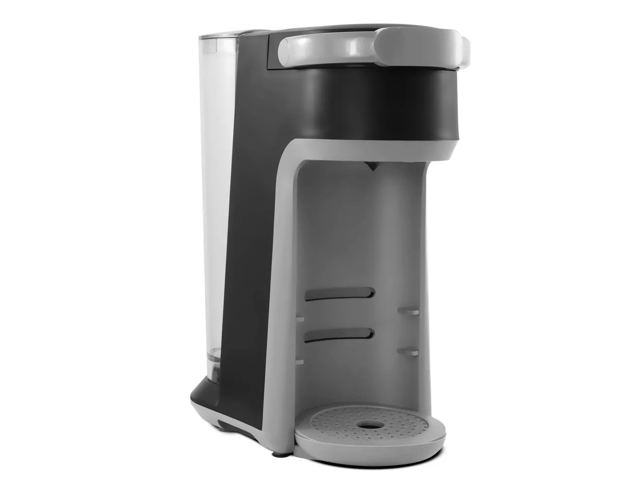 Elite Cuisine EHC352 Black/Gray 2-in-1 Instant Grounds Coffee Maker
