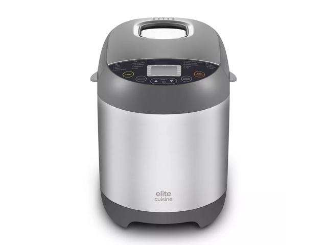 Elite Cuisine EBM5318 2lbs Programmable Bread Machine with 19 Pre-sets - Stainless Steel