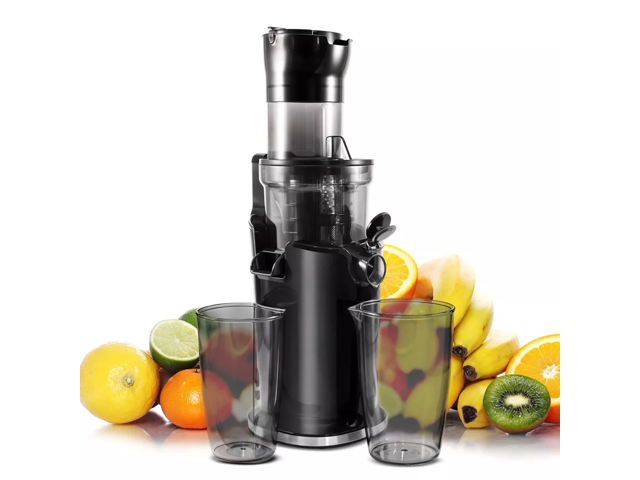 Elite Cuisine Big Mouth Whole Fruit Cold Press Slow Juicer