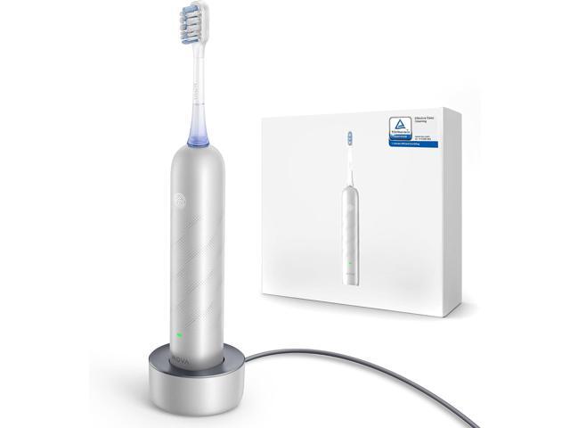 Mova Fresh Pro Electric Toothbrush with App, 3DClean Rechargeable Electric Power Toothbrush for Adults, 2 Brush Heads & Travel Case, 3-in-1.