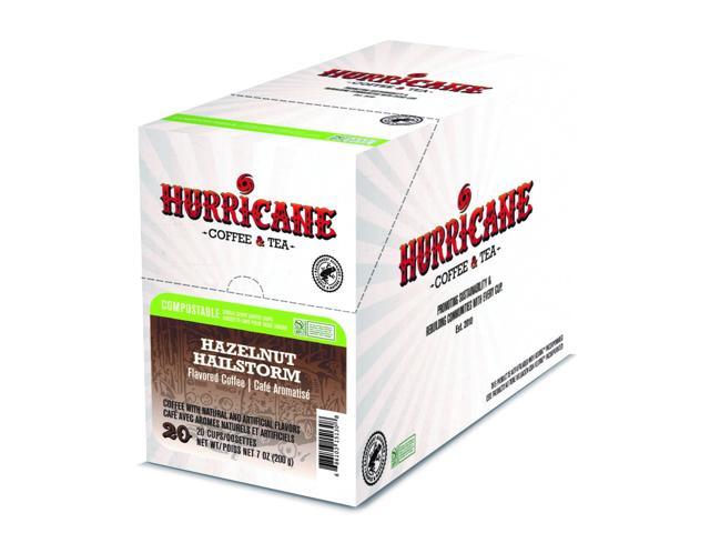 HURRICANE COFFEE & TEA Hazelnut Hailstorm Flavored Coffee Pods (20 Counts)