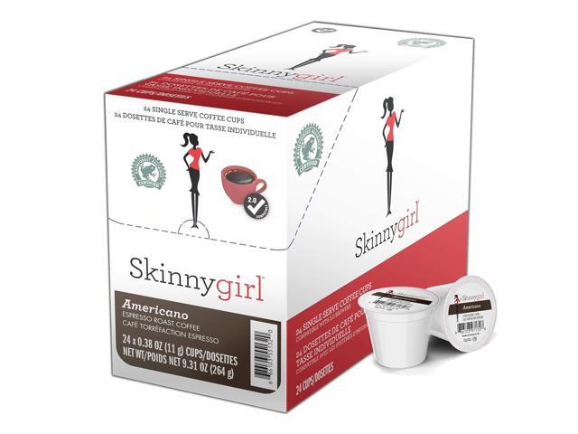 Skinnygirl Coffee Pods, Americano, Espresso Roast Coffee in Single Serve Pods for Keurig K Cups Brewers, 24 Count