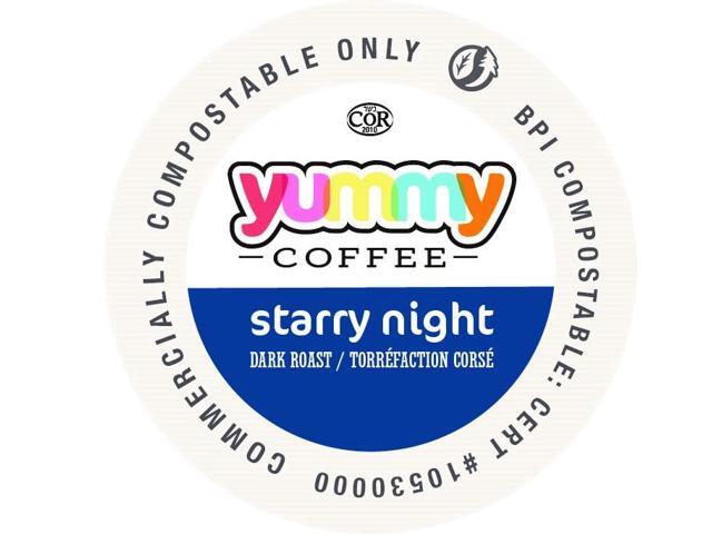 YUMMY COFFEE Night Dark Roast Flavored Coffee Pods (20 Counts)