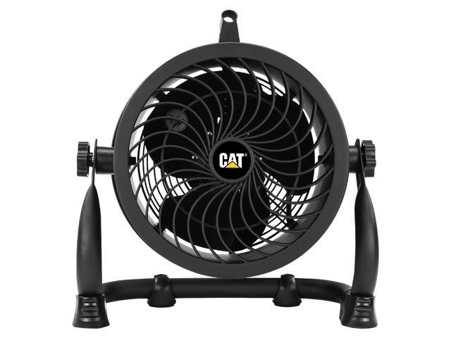 Caterpillar fan (CF-HVD-9AC-BK) 9"-Blade High-Velocity Drum Fan (Black, 2-in-1): 940 CFM, 4-Speed, 360° Pivoting Head, Dual Ball Bearing Motor...