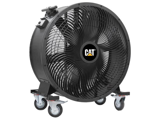Caterpillar CF-HVD-42DC-BK 42' Blade Industrial Drum Fan - 25,000 CFM High-Velocity Air Circulator with DC Motor - Variable Speed Control -...