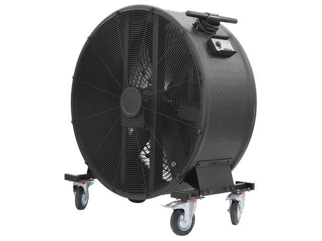Caterpillar CF-HVD-42DC-BK 42' Blade Industrial Drum Fan - 25,000 CFM High-Velocity Air Circulator with DC Motor - Variable Speed Control -...