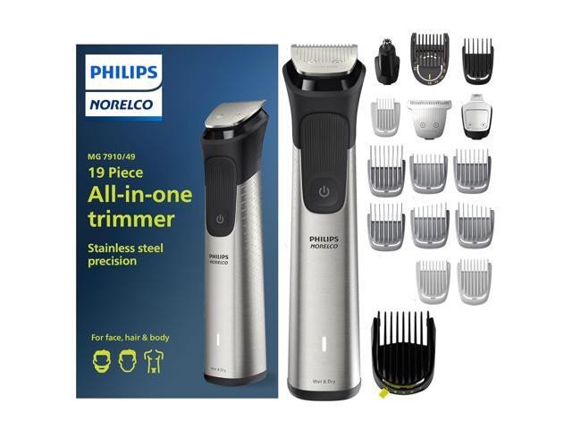 Philips Norelco Multigroom Series 7000, Mens Grooming Kit with Trimmer for Beard, Head, Hair, Body, and Face - NO BLADE OIL NEEDED, MG7910/49