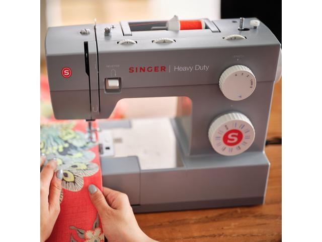 SINGER Heavy Duty 4423 Sewing Machine, Grey Strong Motor, Full Metal Frame, 97 Stitch Applications, 1-Step Buttonhole, LED Light & Accessory Kit